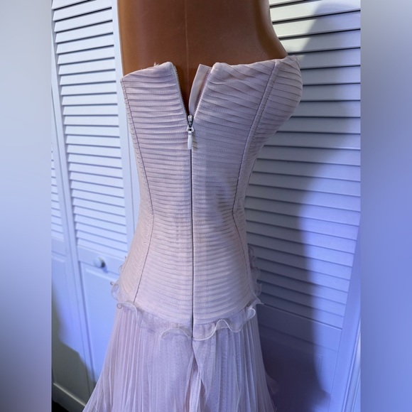 BCBG Maxazria Fabianna Rosewater One Shoulder Gown - Picture 11 of 13